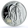 Ivory Coast 1000 francs Mammoth KM-6 Prehistoric Animals Fauna silver coin 2010