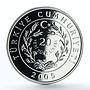 Turkey 20 yeni lira Turkish Kangal Dog proof silver coin 2005