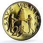 Ajman 25 riyals Save Venice KM-36 proof gold coin 1971