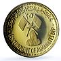 Ajman 25 riyals Save Venice KM-36 proof gold coin 1971