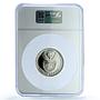 South Africa 50 cents Wild Dog KM-323 Wildlife Fauna PF 70 NGC silver coin 2005