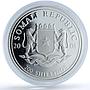 Somalia 200 shillings Elephant KM-207 African Wildlife 2 oz silver coin 2008