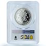Portugal 100 escudos Football Cup Mexico Essai KM-637 PR 69 PCGS Ag coin 1986
