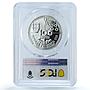 Portugal 100 escudos Navigation Probe KM-649a Ship SP 69 PCGS silver coin 1990