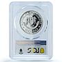 Portugal 100 escudos Canary Islands Probe KM-646a Ship SP 69 PCGS Ag coin 1989
