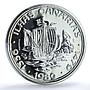 Portugal 100 escudos Canary Islands Probe KM-646a Ship SP 69 PCGS Ag coin 1989