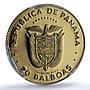 Panama 20 balboas Conservation Wildlife Puma Cat Fauna PR69 PCGS gold coin 1984