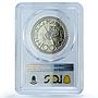 Portugal 100 escudos Diogo Cao Probe KM-641a SP 69 PCGS silver coin 1987