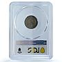 Belgium 5 centimes Leopold II Dutch Text Der Belgen MS62 PCGS CuNi coin 1901