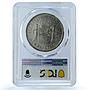 Spain 5 pesetas King Alfonso XII Coinage KM-676 AU55 PCGS silver coin 1878