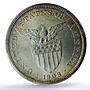 Philippines 1 peso US Decimal Coinage Small Type MS62 PCGS silver coin 1908-S