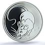 Russia 3 roubles Lunar Calendar Year of the Rat Mouse PR69 PCGS silver coin 2008