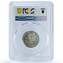 Afghanistan 1/2 afghani Shah Muhammed Nadir Tughra MS63 PCGS silver coin 1931