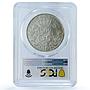 Belgium 5 francs King Leopold II Coinage KM-24 UNC PCGS silver coin 1872