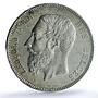 Belgium 5 francs King Leopold II Coinage KM-24 UNC PCGS silver coin 1872