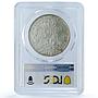 Belgium 5 francs Leopold II Coinage Position A KM-24 MS61 PCGS silver coin 1873