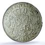 Belgium 5 francs Leopold II Coinage Position A KM-24 MS62 PCGS silver coin 1873