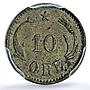 Denmark 10 ore King Christian IX Coinage KM-795 MS63 PCGS billon coin 1899