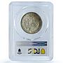 Portugal 500 reis Marquez de Pombal Seated Victory MS62 PCGS silver coin 1910