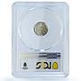 Portugal 50 reis King Luiz Luis I Coinage KM-506.1 MS62 PCGS silver coin 1889