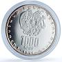Armenia 1000 dram Currency KM-68 Anniversary Woman proof silver coin 1994