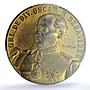 Peru General Oscar Benavides Politics Gilt SP63 PCGS copper medal 1939
