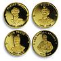 Uzbekistan set of 8 tokens Great Ancestors brass 2013