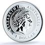 Australia 1 dollar Year of the Rooster KM-695 Lunar Series 1 silver coin 2005