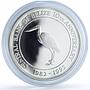 Belize 10 dollars Central Bank KM-104 Anniversary Bird proof silver coin 1992