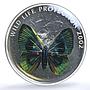 Congo 10 francs Green Butterfly KM-60 Wildlife Protection Fauna silver coin 2002