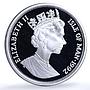 Isle of Man 1 crown Siamese KM-332a Cat Crowns proof silver coin 1992