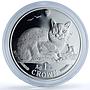 Isle of Man 1 crown Burmese KM-621a Cat Crowns proof silver coin 1996