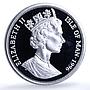 Isle of Man 1 crown Burmese KM-621a Cat Crowns proof silver coin 1996
