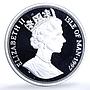 Isle of Man 1 crown Long Haired Smoke KM-774a Cat Crowns proof silver coin 1997