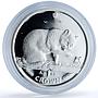 Isle of Man 1 crown Blue British Short Hair KM-966a Cat Crowns silver coin 1999