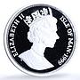 Isle of Man 1 crown Blue British Short Hair KM-966a Cat Crowns silver coin 1999