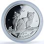 Isle of Man 1 crown Balinese Kittens KM-1165a Cat Crowns proof silver coin 2003