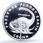 Isle of Man 1 crown Diplodocus KM-358a Preserve Planet Dinosaur silver coin 1993