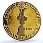 American Samoa 1 dollar America Cup RE KM-1.1 Sports Ship proof bronze coin 1988