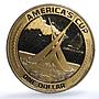 American Samoa 1 dollar America Cup RE KM-1.1 Sports Ship proof bronze coin 1988