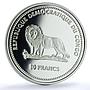 Congo 10 francs Red Butterfly KM-61 Wildlife Protection Fauna silver coin 2002
