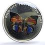 Congo 10 francs Red Butterfly KM-61 Wildlife Protection Fauna silver coin 2002