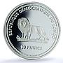 Congo 10 francs Swallowtail Brown Butterfly Wildlife Protection silver coin 2002