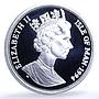 Isle of Man 1 crown Japanese Bobtail KM-380a Cat Crowns proof silver coin 1994