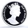 Isle of Man 1 crown Birman KM-857a Cat Crowns proof silver coin 1998