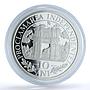 Moldova 100 lei Independence Proclamation KM-16 History proof silver coin 2001