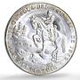Mexico Puebla Battle Groove- 800a History Horseman silver medal 1962