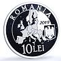 Romania 10 lei Presidency Council European Union KM-464 proof silver coin 2019