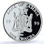 Zambia 5000 kwacha Elephant KM-73 African Wildlife Fauna proof silver coin 1999