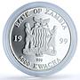Zambia 5000 kwacha Elephant KM-73 African Wildlife Fauna proof silver coin 1999